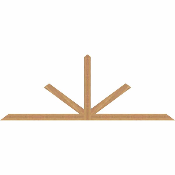 Ekena Millwork Saratoga Smooth Timber Gable Bracket, Western Red Cedar, 96"W x 36"H x 3 1/2"D x 3 1/2"F, 9/12 Pitch GBW096X36X0404SAR00SWR - main